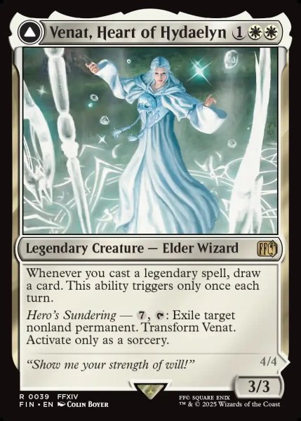 画像1: 【ENG】星の意思、ヴェーネス/マザークリスタル、ハイデリン/Venat, Heart of Hydaelyn/Hydaelyn, the Mothercrystal[MTG_FIN_0039_R] (1)