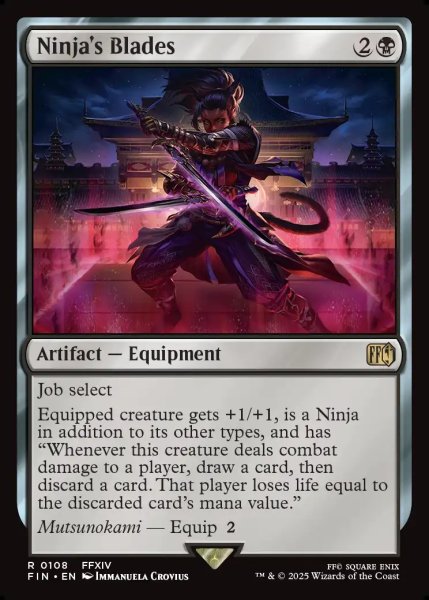 画像1: 【ENG】「忍者」の双剣/Ninja's Blades[MTG_FIN_0108_R] (1)