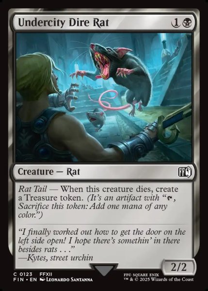 画像1: 【ENG】地下水路のウェアラット/Undercity Dire Rat[MTG_FIN_0123_C] (1)