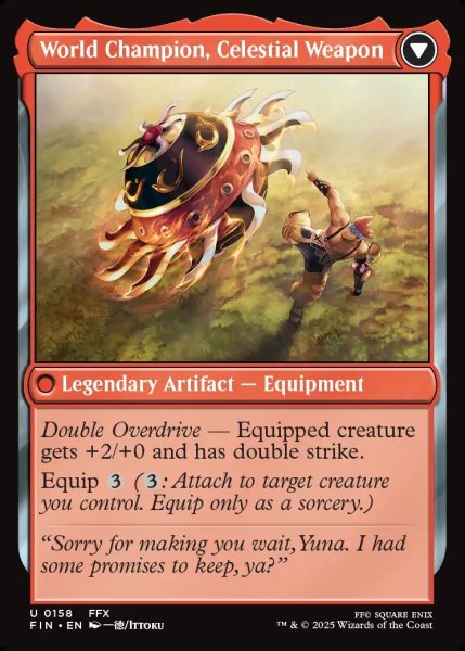 画像2: 【ENG】サブクエスト：ブリッツボールの熱戦/七曜の武器、ワールドチャンピオン/Sidequest: Play Blitzball/World Champion, Celestial Weapon[MTG_FIN_0158_U] (2)