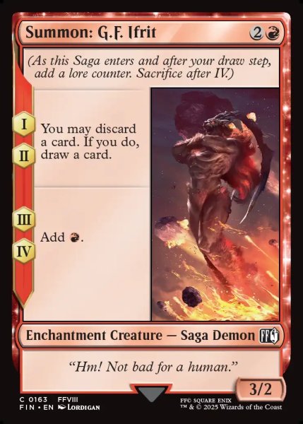 画像1: 【ENG】召喚：G.F.イフリート/Summon: G.F. Ifrit[MTG_FIN_0163_C] (1)