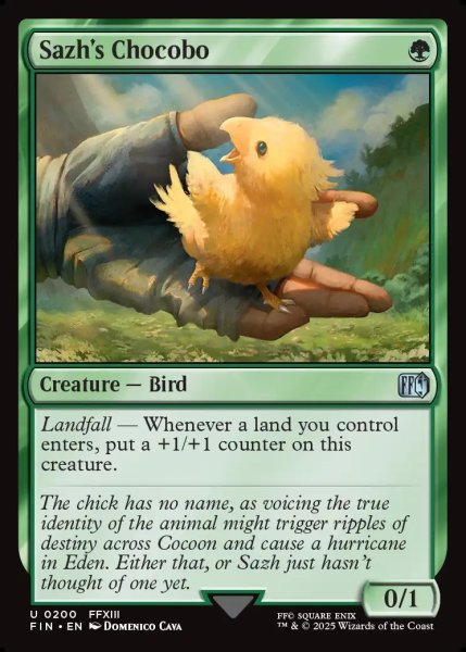 画像1: 【ENG】サッズのヒナチョコボ/Sazh's Chocobo[MTG_FIN_0200_U] (1)