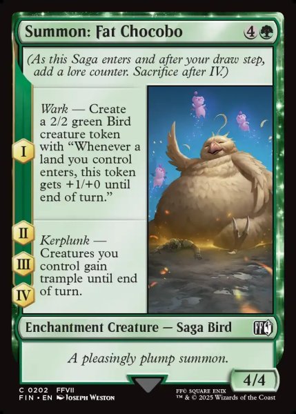 画像1: 【ENG】召喚：デブチョコボ/Summon: Fat Chocobo[MTG_FIN_0202_C] (1)