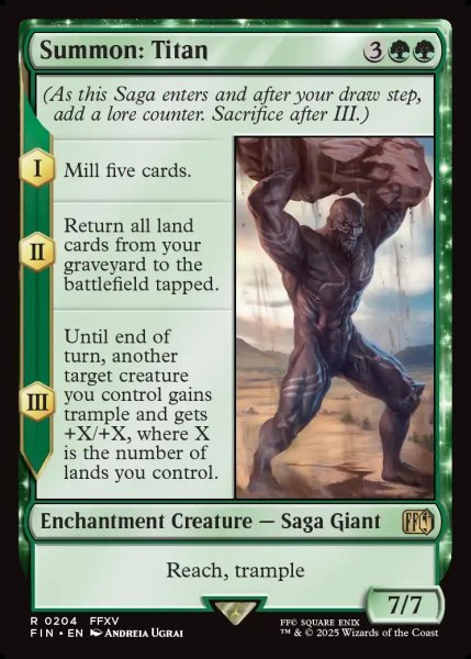 画像1: 【ENG】召喚：タイタン/Summon: Titan[MTG_FIN_0204_R] (1)