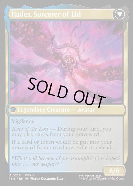 画像2: 【ENG】オリジナル、アシエン・エメトセルク/最古の魔道士、ハーデス/Emet-Selch, Unsundered/Hades, Sorcerer of Eld[MTG_FIN_0218_M] (2)