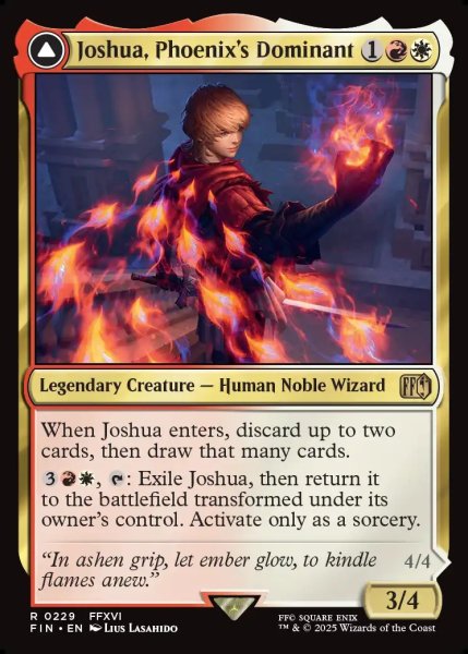 画像1: 【ENG】フェニックスのドミナント、ジョシュア/火の召喚獣、フェニックス/Joshua, Phoenix's Dominant/Phoenix, Warden of Fire[MTG_FIN_0229_R] (1)