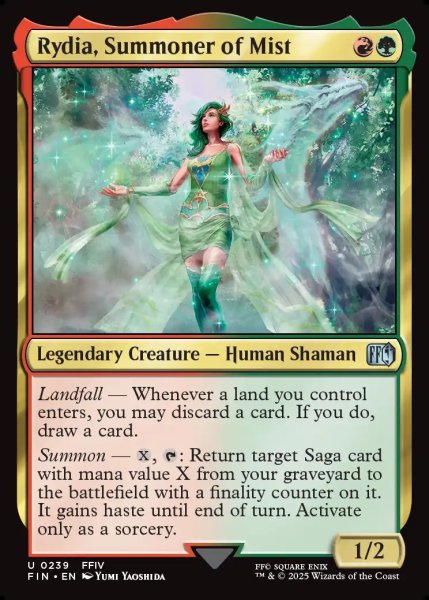 画像1: 【ENG】ミストの召喚士、リディア/Rydia, Summoner of Mist[MTG_FIN_0239_U] (1)