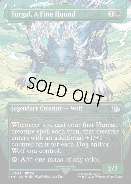 画像1: 【ENG】★Foil★■ボーダーレス■盟友、トルガル/Torgal, A Fine Hound[MTG_FIN_0345_U] (1)