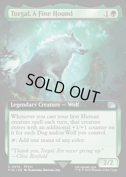 画像1: 【ENG】★Foil★■拡張アート■盟友、トルガル/Torgal, A Fine Hound[MTG_FIN_0474_U] (1)