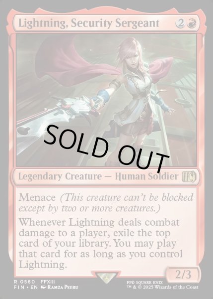 画像1: 【ENG】刃向かう者、ライトニング/Lightning, Security Sergeant[MTG_FIN_0560_R] (1)