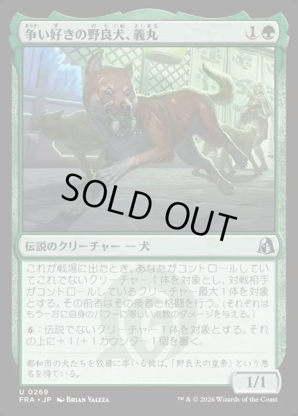 画像1: 【JPN】争い好きの野良犬、義丸/Yoshimaru, Scrappy Stray[MTG_FRA_0269_U] (1)