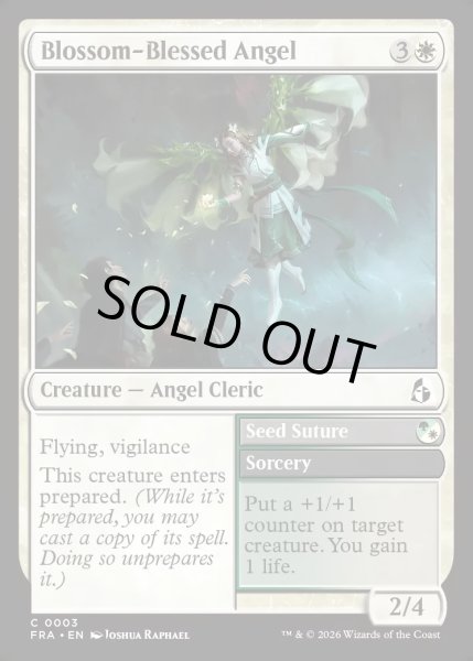 画像1: 【ENG】花開く祝福の天使/Blossom-Blessed Angel[MTG_FRA_0003_C] (1)