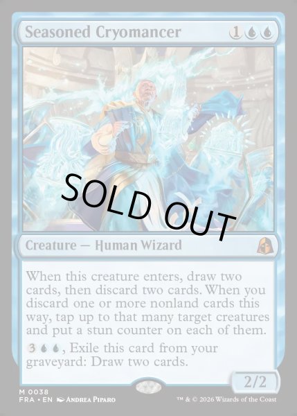 画像1: 【ENG】歴戦の冷術士/Seasoned Cryomancer[MTG_FRA_0038_M] (1)