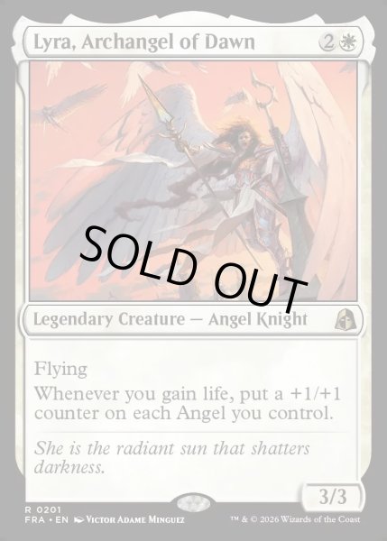 画像1: 【ENG】黎明の大天使、ライラ/Lyra, Archangel of Dawn[MTG_FRA_0201_R] (1)