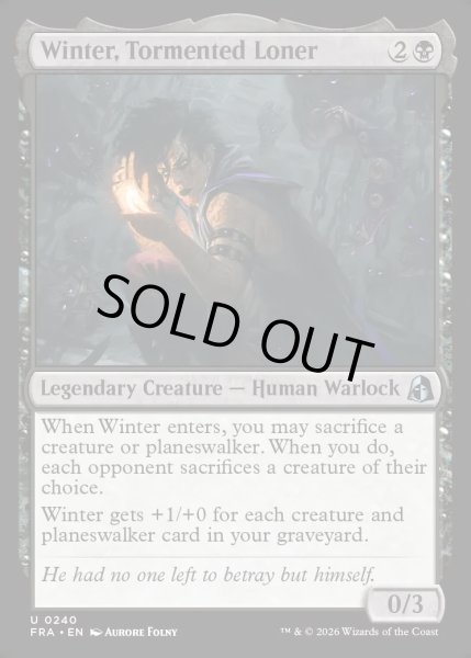 画像1: 【ENG】苛まれし一匹狼、ウィンター/Winter, Tormented Loner[MTG_FRA_0240_U] (1)