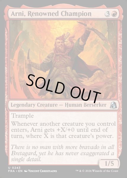 画像1: 【ENG】名高き勇者、アーニ/Arni, Renowned Champion[MTG_FRA_0243_U] (1)