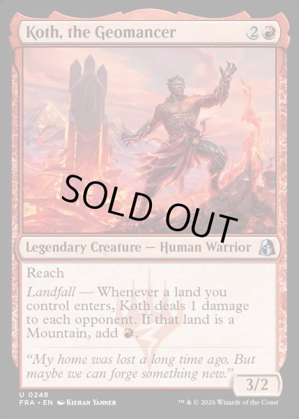 画像1: 【ENG】地操術士、コス/Koth, the Geomancer[MTG_FRA_0248_U] (1)