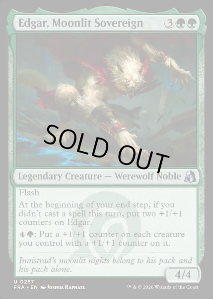 画像1: 【ENG】月光の君主、エドガー/Edgar, Moonlit Sovereign[MTG_FRA_0257_U] (1)