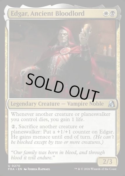 画像1: 【ENG】古の血王、エドガー/Edgar, Ancient Bloodlord[MTG_FRA_0270_U] (1)