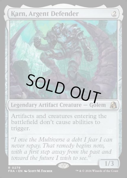 画像1: 【ENG】銀白の防衛者、カーン/Karn, Argent Defender[MTG_FRA_0279_R] (1)