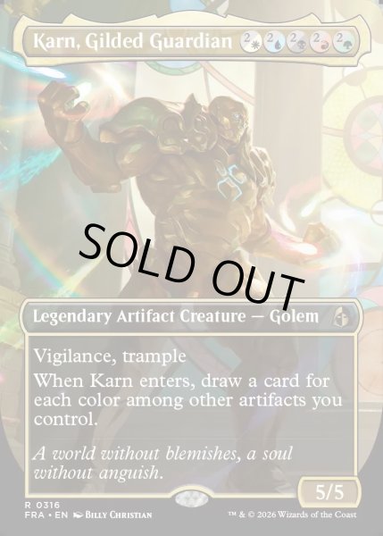 画像1: 【ENG】★Echoed Pairs Card★金色の守護者、カーン/Karn, Gilded Guardian[MTG_FRA_0316_R] (1)