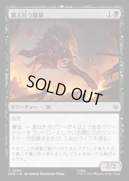 画像1: 【JPN】餓え狂う魔狼/Ravening Warg[MTG_HOB_0080_C] (1)