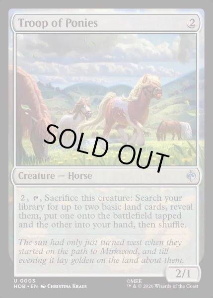 画像1: 【ENG】ポニーの群れ/Troop of Ponies[MTG_HOB_0003_U] (1)