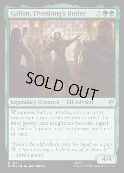 画像1: 【ENG】エルフ王の給仕頭、ガリオン/Galion, Elvenking's Butler[MTG_HOB_0125_U] (1)
