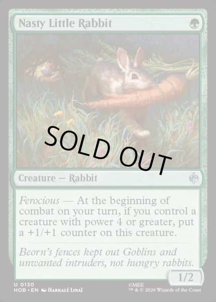 画像1: 【ENG】やっかいな仔ウサギ/Nasty Little Rabbit[MTG_HOB_0130_U] (1)