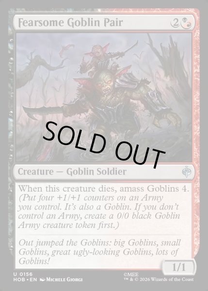 画像1: 【ENG】恐るべきゴブリン二人組/Fearsome Goblin Pair[MTG_HOB_0156_U] (1)