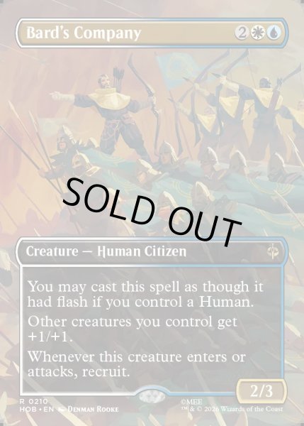 画像1: 【ENG】バルドの隊/Bard's Company[MTG_HOB_0210_R] (1)