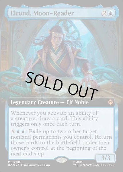 画像1: 【ENG】月を読む者、エルロンド/Elrond, Moon-Reader[MTG_HOB_0290_M] (1)