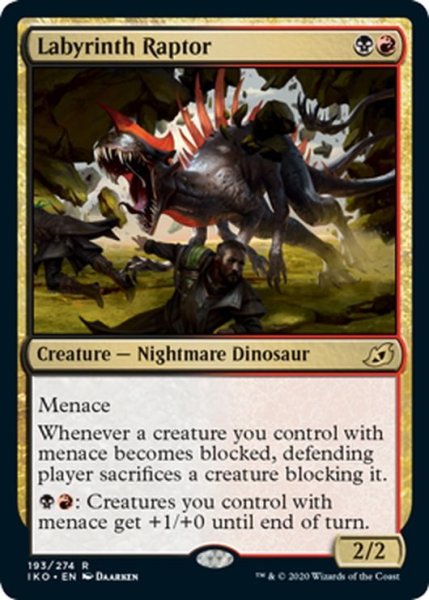 画像1: 【ENG】迷宮の猛竜/Labyrinth Raptor[MTG_IKO_193R] (1)