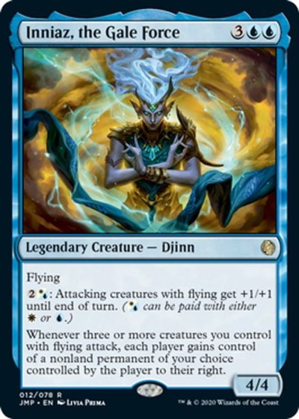 画像1: 【ENG】強風の力、イニアス/Inniaz, the Gale Force[MTG_JMP_012R] (1)