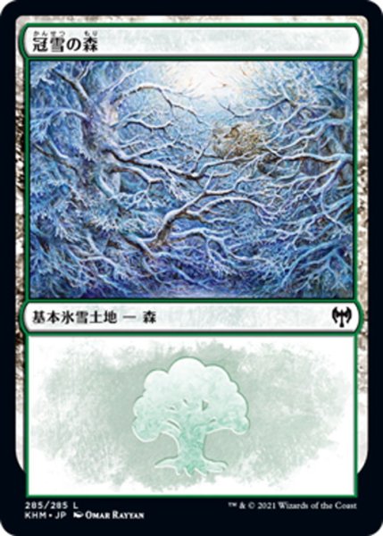 画像1: 【JPN】冠雪の森/Snow-Covered Forest[MTG_KHM_285Ｌ] (1)