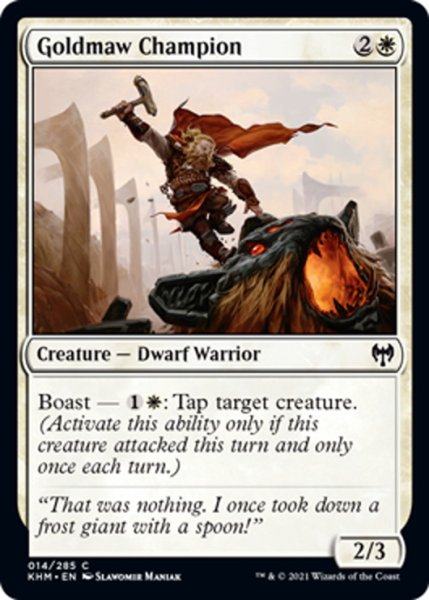 画像1: 【ENG】黄金口の勇者/Goldmaw Champion[MTG_KHM_014Ｃ] (1)