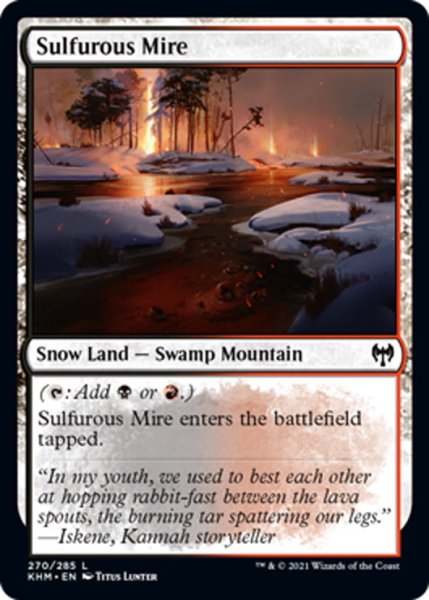 画像1: 【ENG】硫黄のぬかるみ/Sulfurous Mire[MTG_KHM_270Ｃ] (1)
