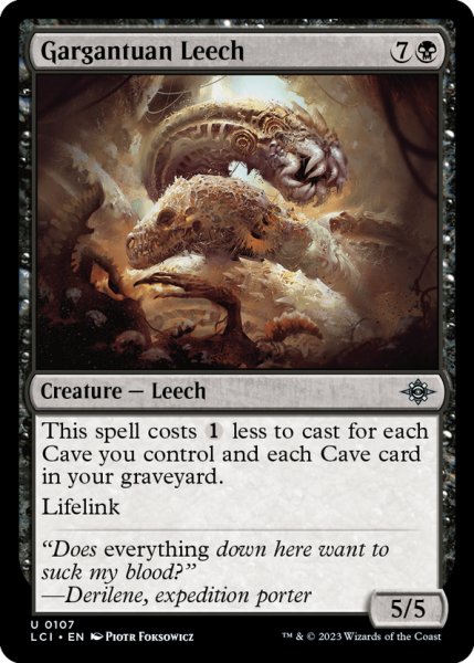 画像1: 【ENG】超巨大ヒル/Gargantuan Leech[MTG_LCI_107U] (1)