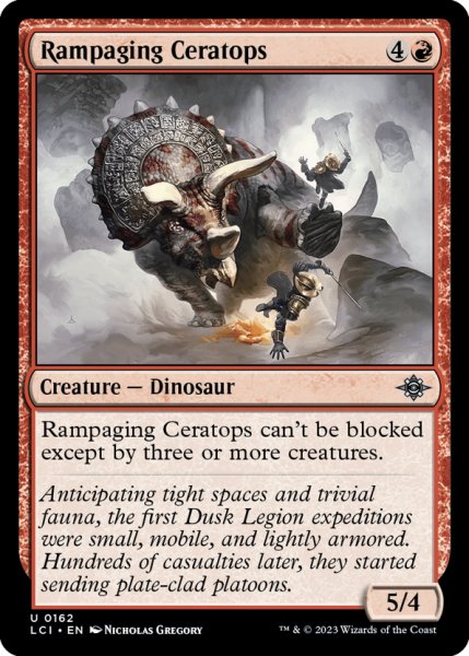画像1: 【ENG】暴走するケラトプス/Rampaging Ceratops[MTG_LCI_162U] (1)