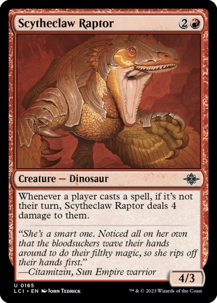 画像1: 【ENG】鎌爪の猛竜/Scytheclaw Raptor[MTG_LCI_165U] (1)