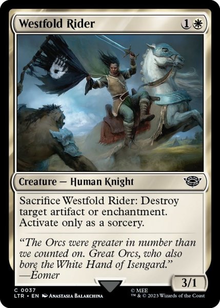 画像1: 【ENG】ウェストフォルドの乗り手/Westfold Rider[MTG_LTR_0037C] (1)