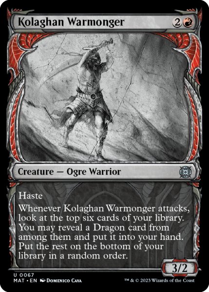 画像1: 【ENG】コラガンの戦争屋/Kolaghan Warmonger[MTG_MAT_0067U] (1)