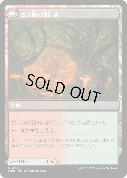 画像2: 【JPN】根絶やし根//燃え柳の開拓地/Stump Stomp//Burnwillow Clearing[MTG_MH3_0259_U] (2)