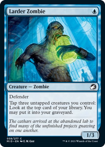 画像1: 【ENG】食糧庫のゾンビ/Larder Zombie[MTG_MID_058C] (1)