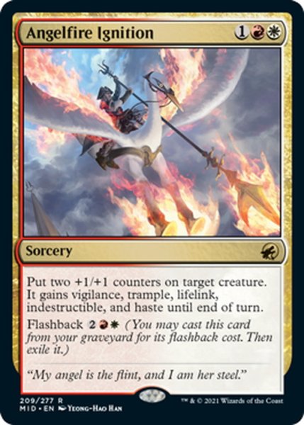 画像1: 【ENG】天使火の覚醒/Angelfire Ignition[MTG_MID_209R] (1)