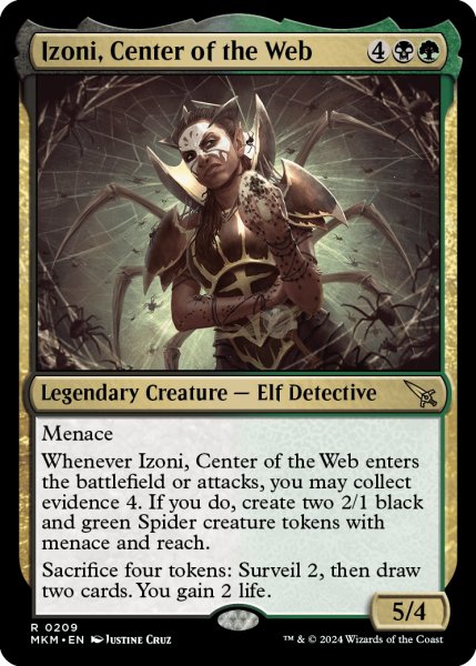 画像1: 【ENG】蜘蛛網の頭、アイゾーニ/Izoni, Center of the Web[MTG_MKM_0209_R] (1)