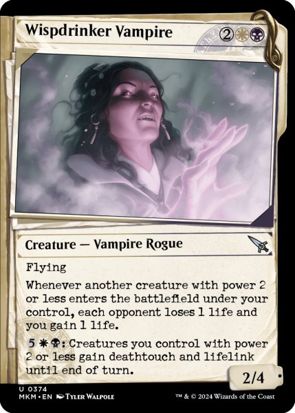 画像1: 【ENG】■Showcace Frame■たなびき飲みの吸血鬼/Wispdrinker Vampire[MTG_MKM_0374_U] (1)