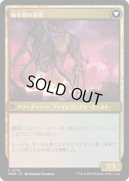 画像2: 【JPN】★Foil★結束した群獣//板金鎧の窯獣/Bonded Herdbeast//Plated Kilnbeast[MTG_MOM_0178C] (2)