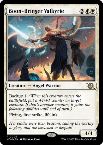 画像1: 【ENG】加護をもたらす戦乙女/Boon-Bringer Valkyrie[MTG_MOM_0009R] (1)