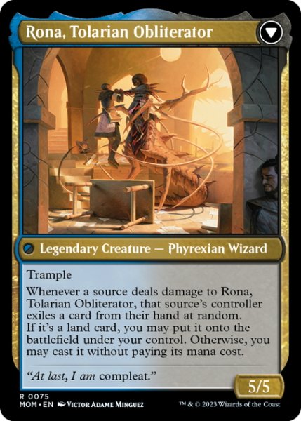 画像2: 【ENG】侵攻の伝令、ローナ//トレイリアの抹消者、ローナ/Rona, Herald of Invasion//Rona, Tolarian Obliterator[MTG_MOM_0075R] (2)